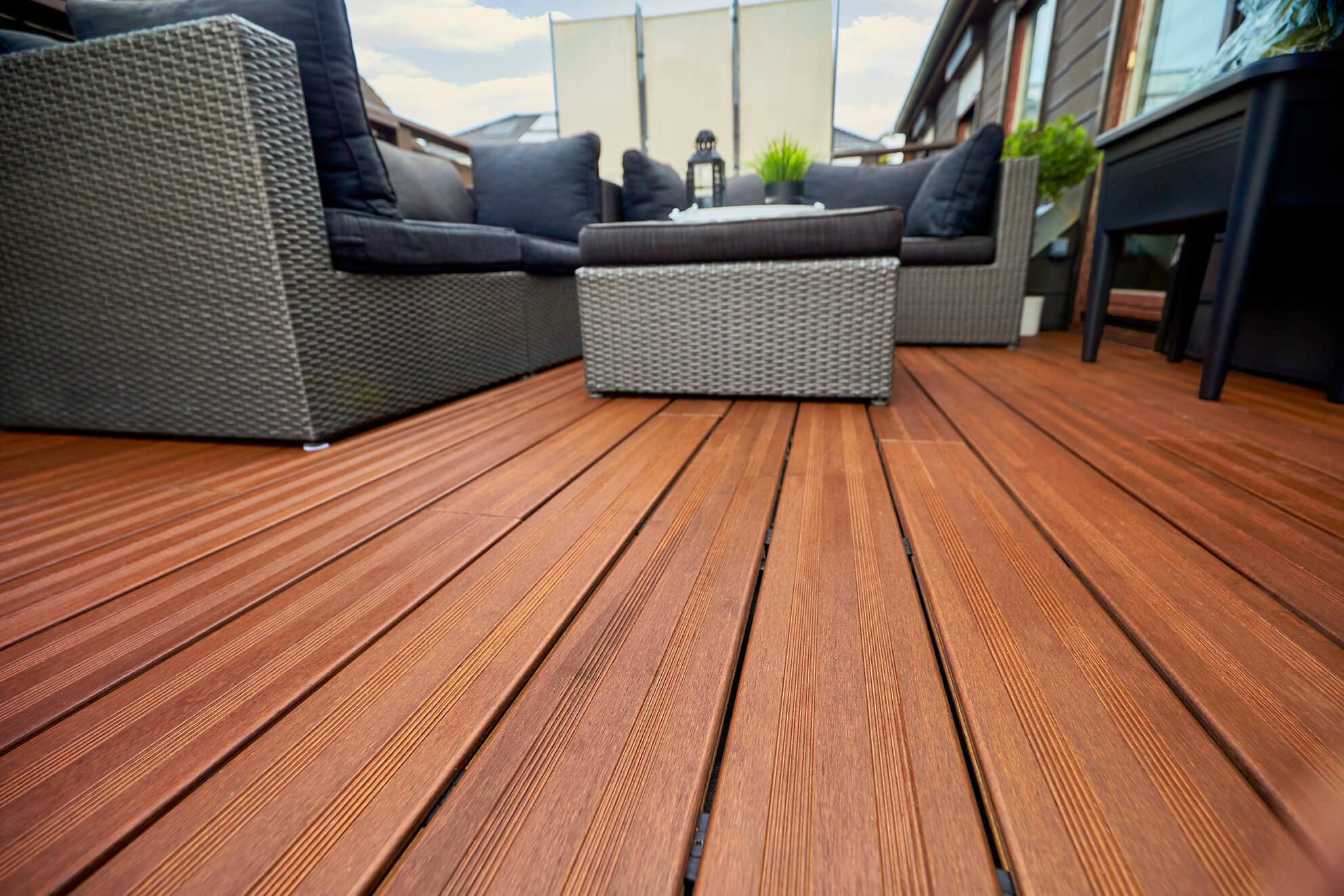 Terrassen Komplettset mit Unterkonstruktion aus Aluminiun