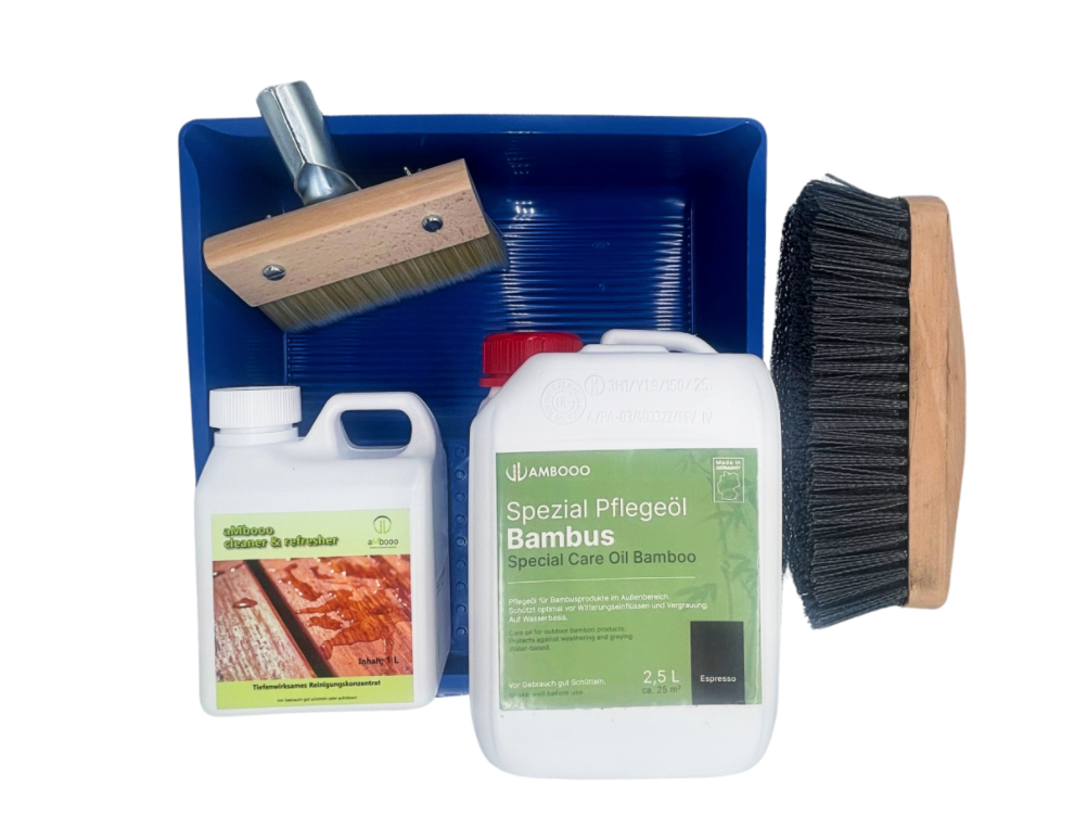 Das Terrassendielen Pflege-Set XL von aMbooo für den Profi und Hobby Handwerker.