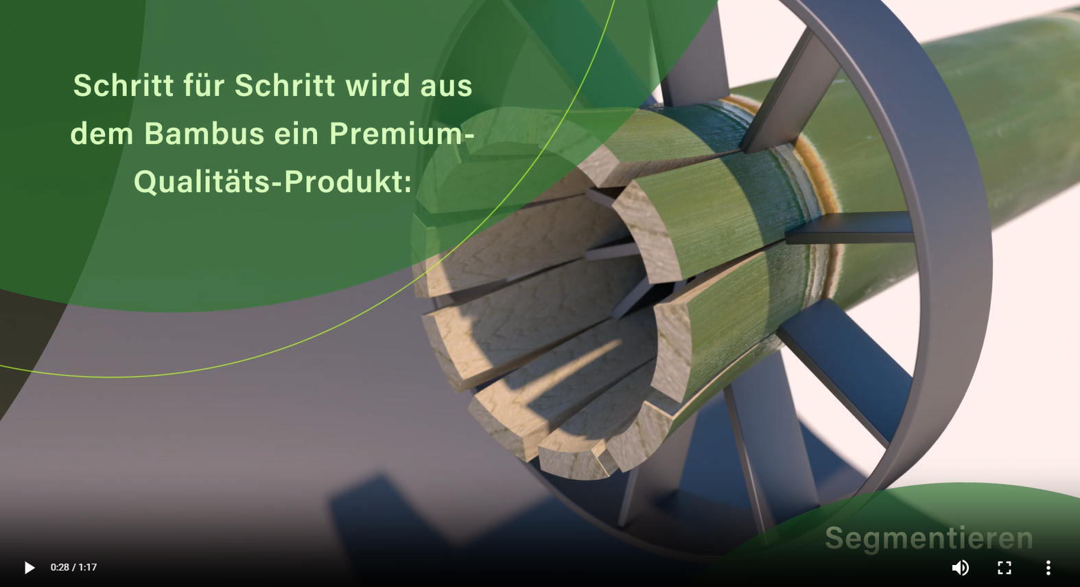 Vom Bambushalm zur Terrassendiele. Erlebe die Produktion eine widerstandsfähigen Terrassenbelags aus Bambus.
