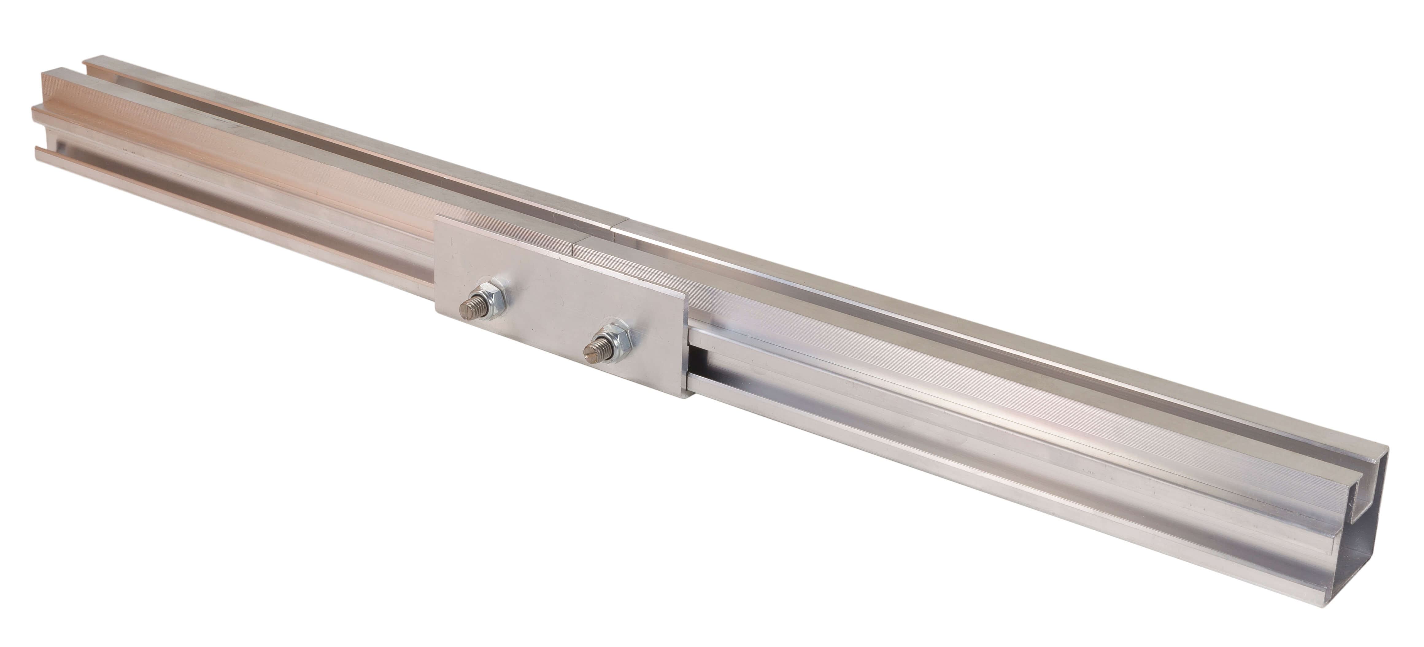 Aluminium-Verlängerung XL 40x40 mm zur Verbindung von Terrassen-Unterkonstruktionen.