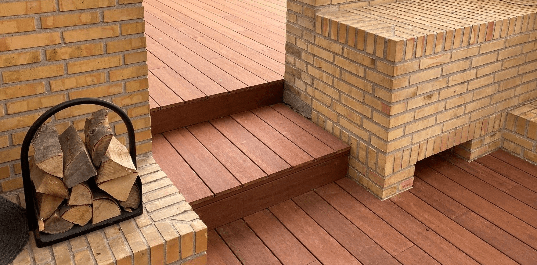 Terrassenmontage ohne Dehnungsfuge.