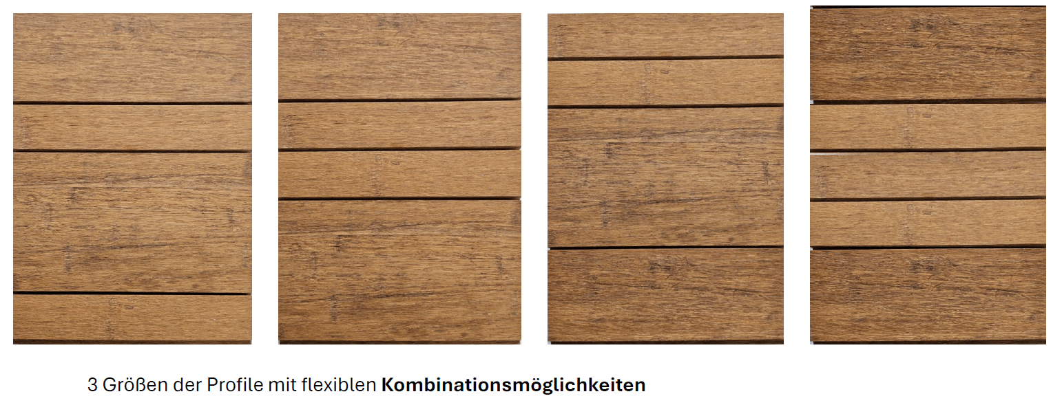 Bambus Fassadenverkleidungen bieten flexibele Anwendungsmöglichkeiten.