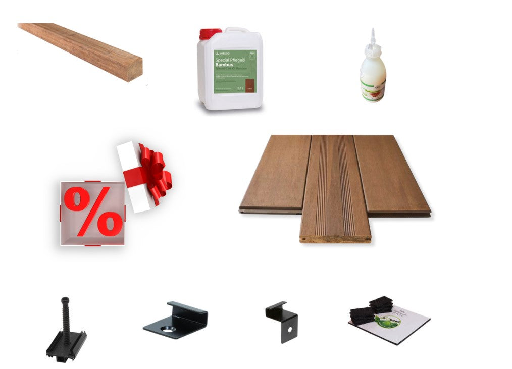 Bambus Terrassen Sparset "Primaverde"