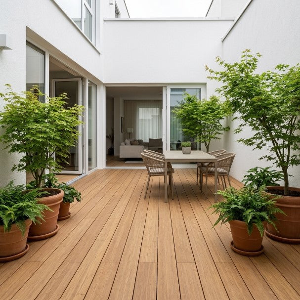 Komplettset Bambus Terrassendielen Closeddecking "XL-Cristobal"