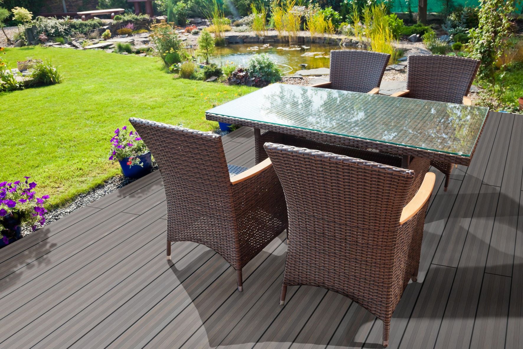 Anwendungsbeispiel unserer Terrassendiele Vintage-Matanzas
