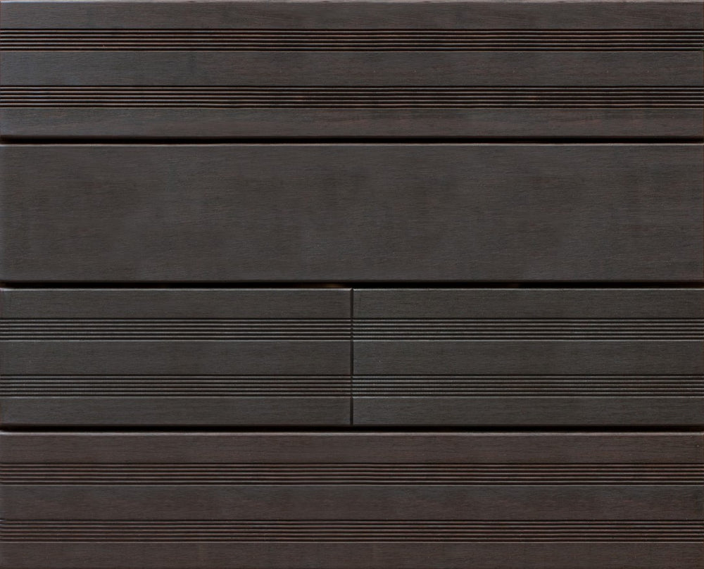 Beispielbild der Terrassendiele Havanna-Santos, beiseitig verlegbar in der Farbe "Midnight Black".